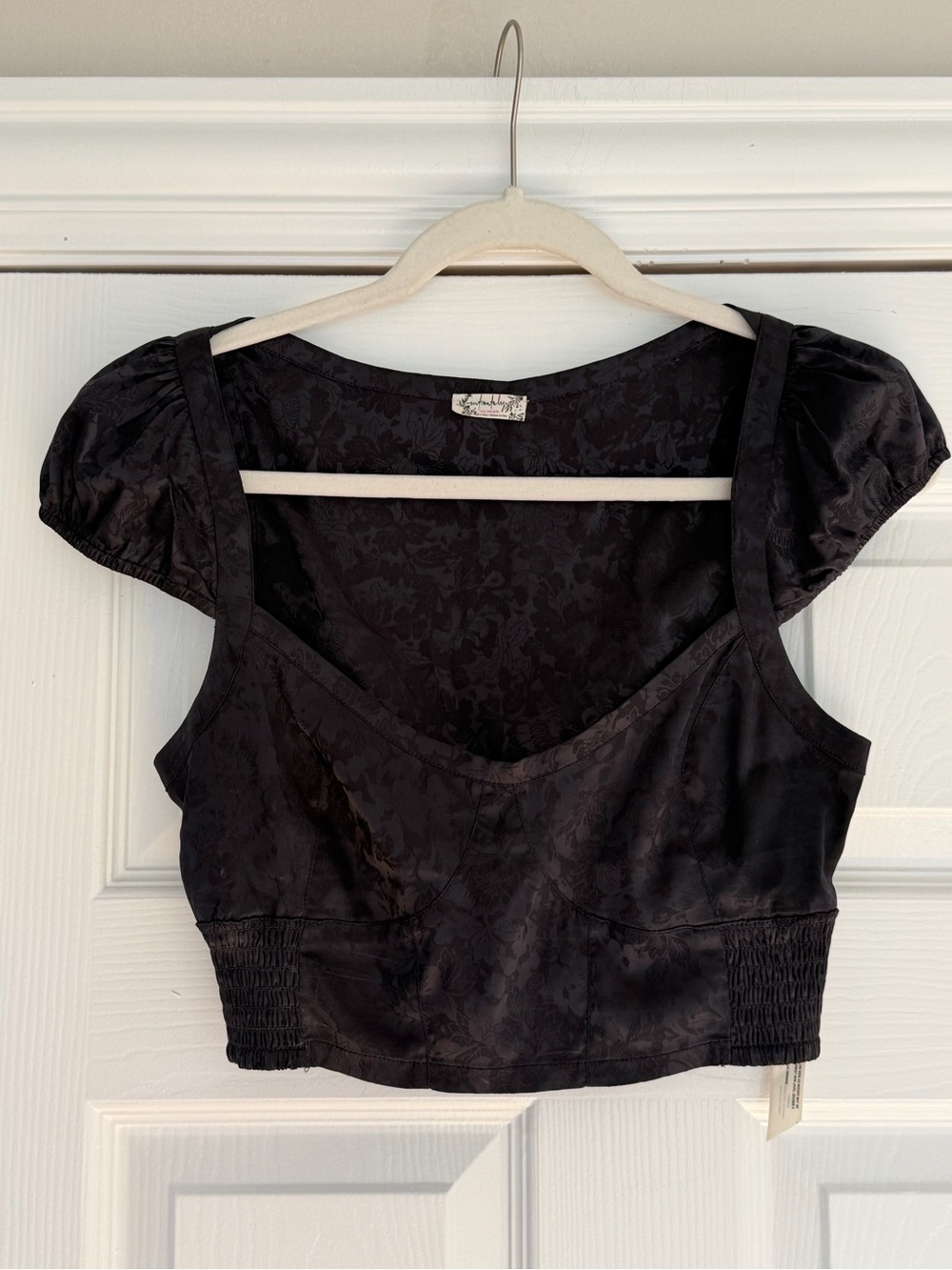 Free People Black Crop Top